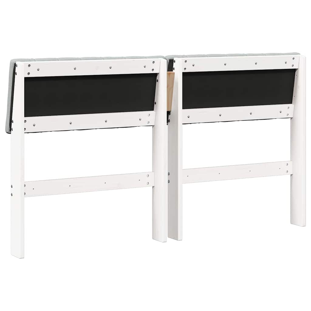 vidaXL Tapicerowane wezgłowie Jasnoszary 140 cm Lite drewno sosnowe