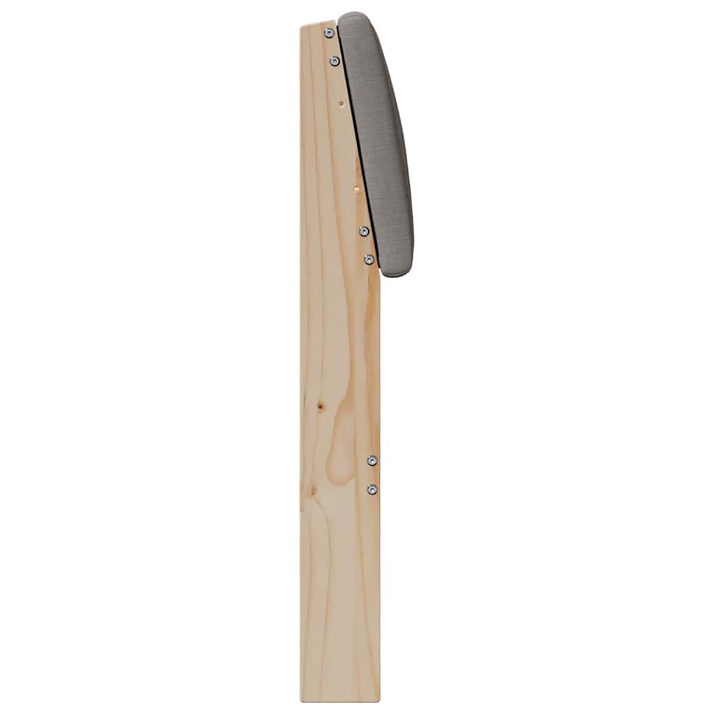 vidaXL Tapicerowane wezgłowie Ciemnoszary 135 cm Lite drewno sosnowe
