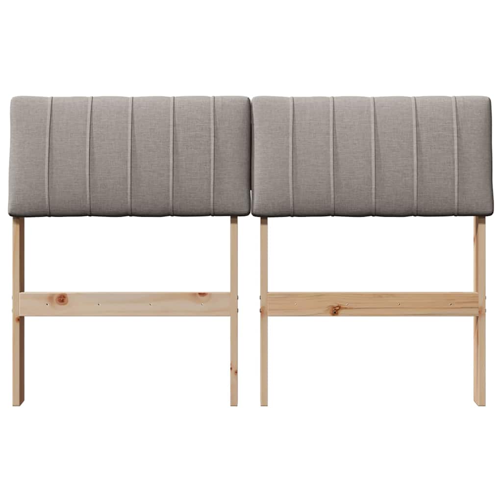 vidaXL Tapicerowane wezgłowie Ciemnoszary 120 cm Lite drewno sosnowe