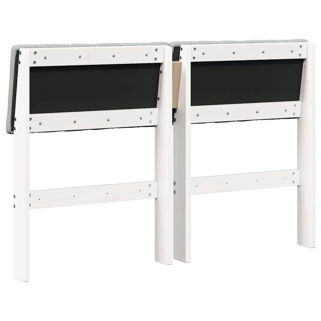 vidaXL Tapicerowane wezgłowie Jasnoszary 120 cm Lite drewno sosnowe