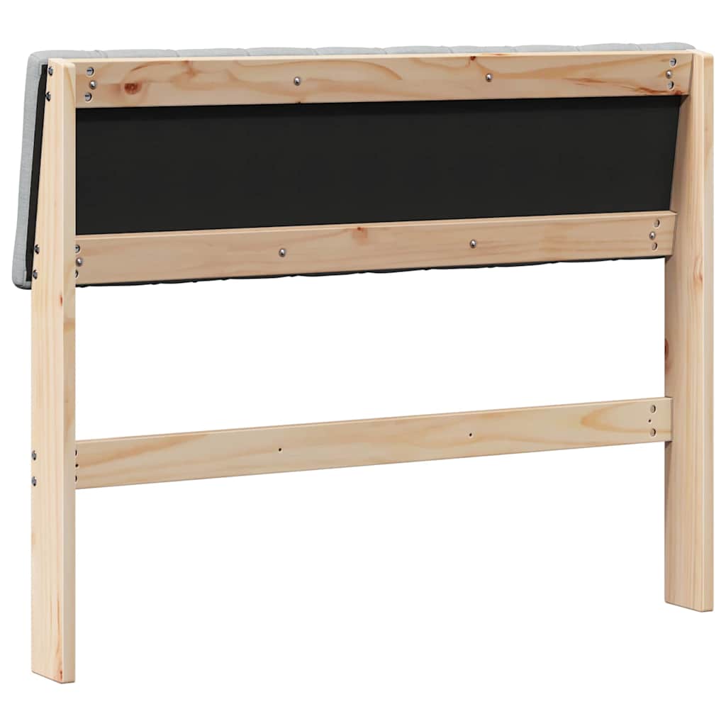 vidaXL Tapicerowane wezgłowie Jasnoszary 100 cm Lite drewno sosnowe