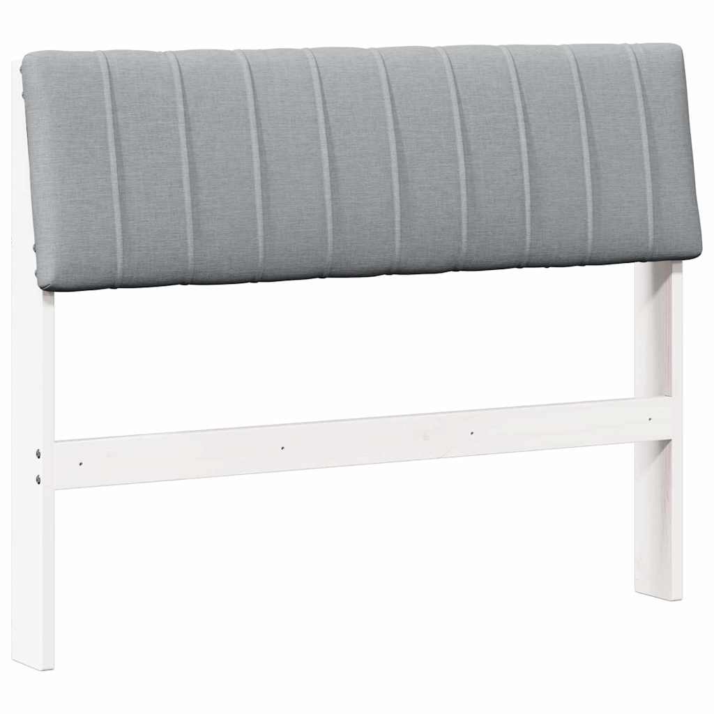 vidaXL Tapicerowane wezgłowie Jasnoszary 100 cm Lite drewno sosnowe