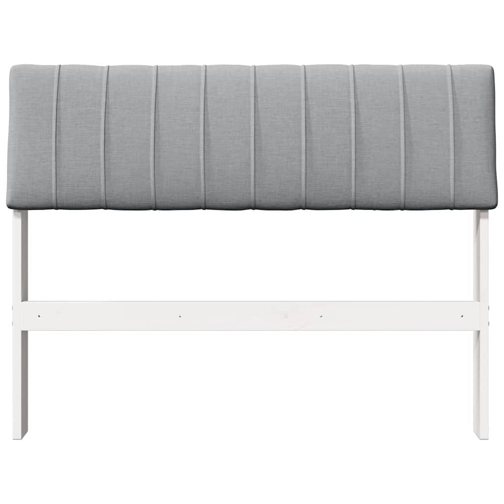 vidaXL Tapicerowane wezgłowie Jasnoszary 100 cm Lite drewno sosnowe