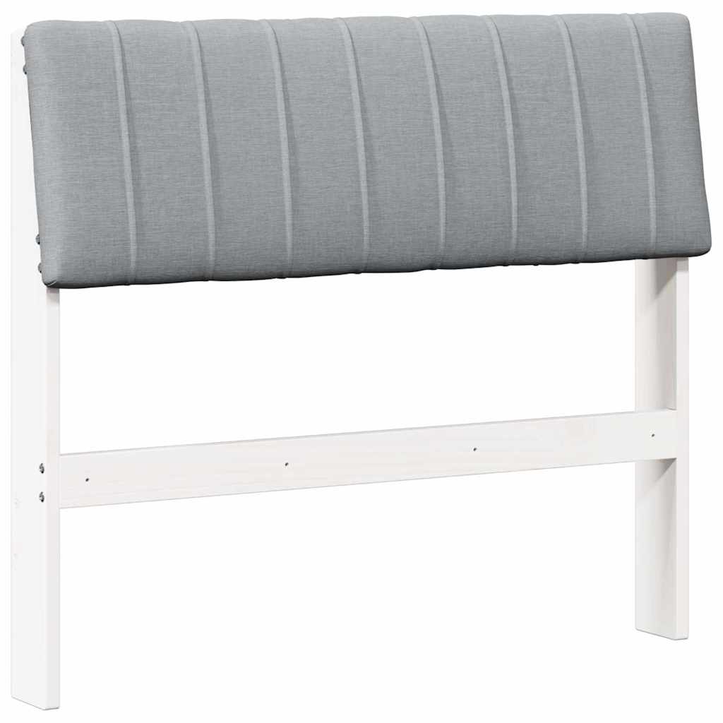 vidaXL Tapicerowane wezgłowie Jasnoszary 90 cm Lite drewno sosnowe