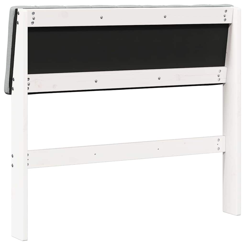 vidaXL Tapicerowane wezgłowie Jasnoszary 90 cm Lite drewno sosnowe