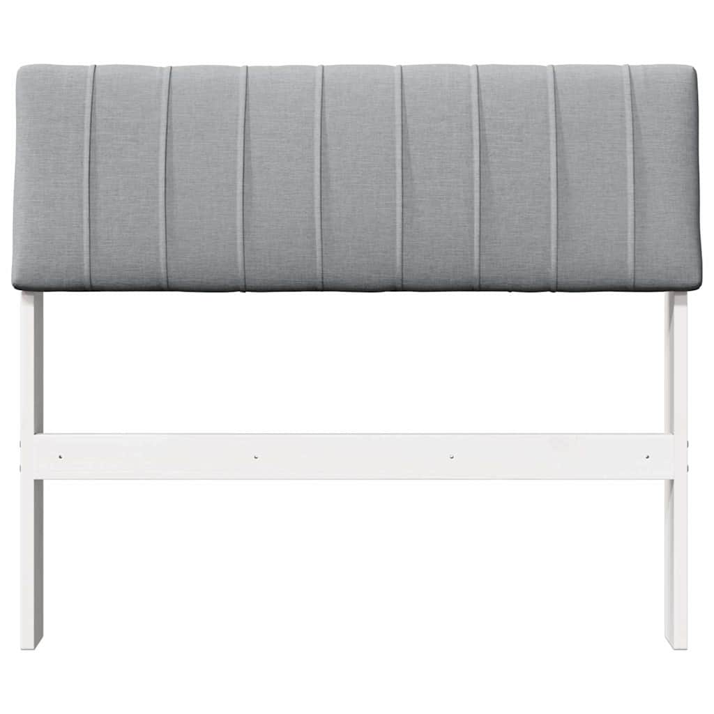 vidaXL Tapicerowane wezgłowie Jasnoszary 90 cm Lite drewno sosnowe