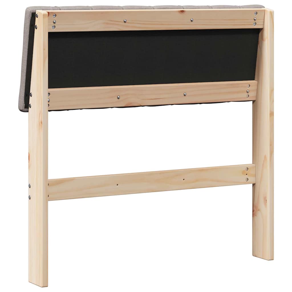vidaXL Tapicerowane wezgłowie Ciemnoszary 80 cm Lite drewno sosnowe