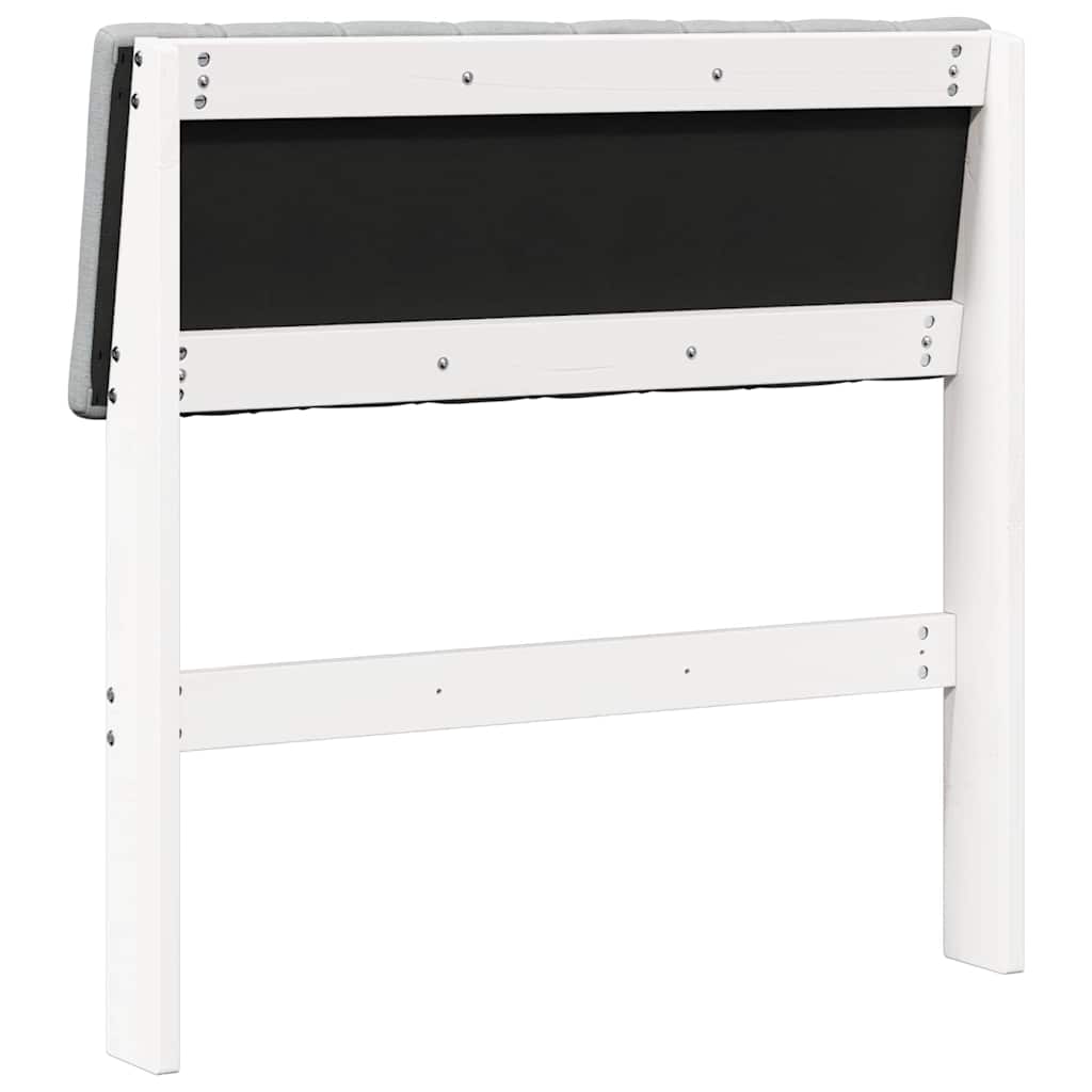 vidaXL Tapicerowane wezgłowie Jasnoszary 80 cm Lite drewno sosnowe