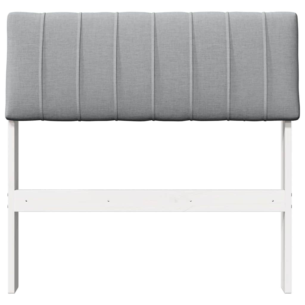 vidaXL Tapicerowane wezgłowie Jasnoszary 80 cm Lite drewno sosnowe