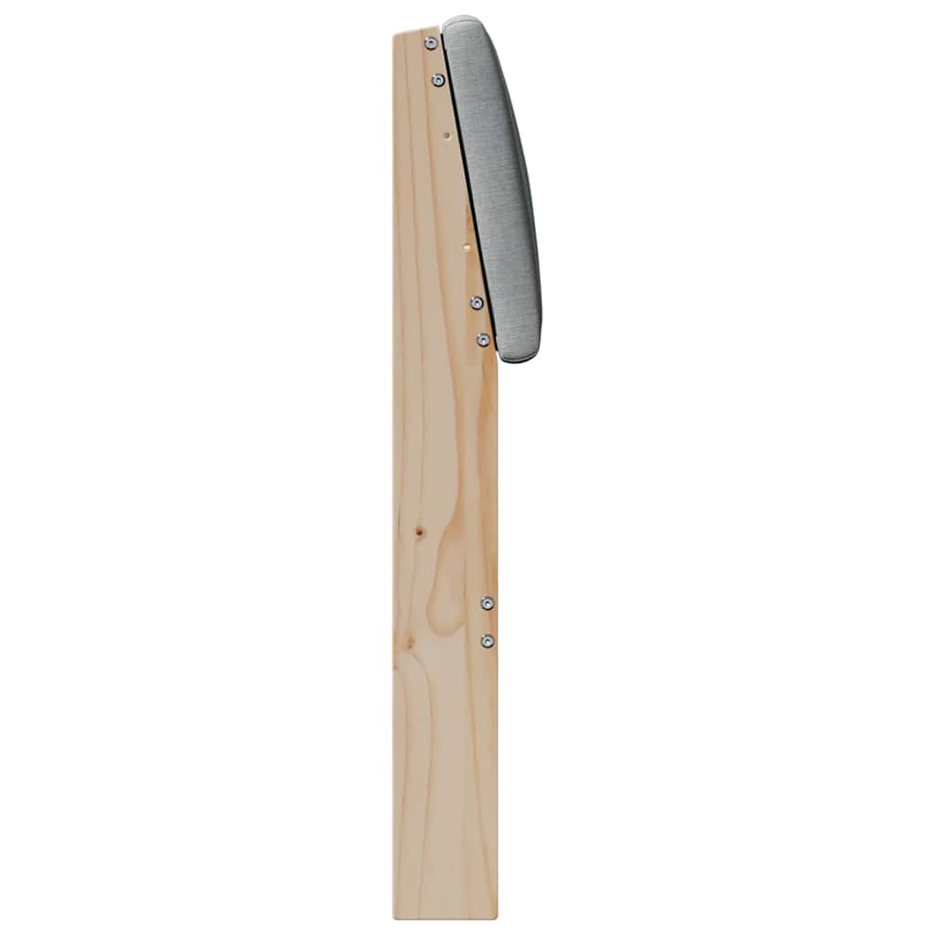 vidaXL Tapicerowane wezgłowie Jasnoszary 75 cm Lite drewno sosnowe