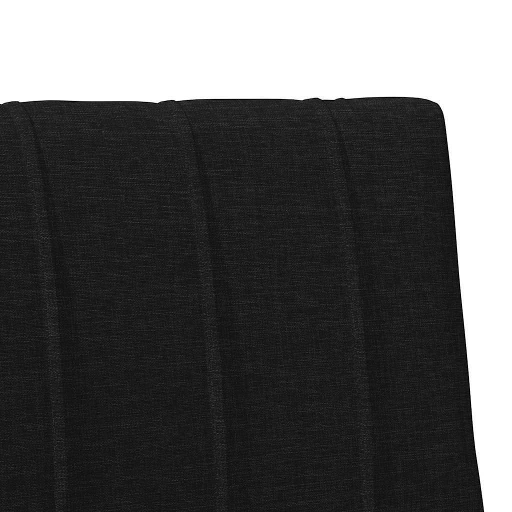 vidaXL Tapicerowane wezgłowie Czarny 75 cm Lite drewno sosnowe