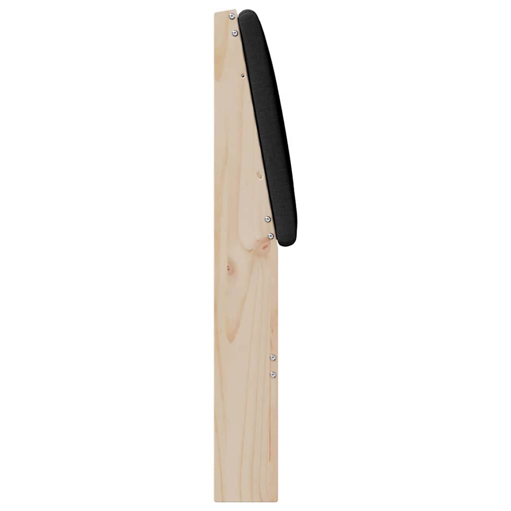 vidaXL Tapicerowane wezgłowie Czarny 160 cm Lite drewno sosnowe