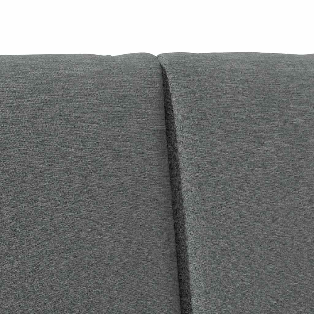 vidaXL Tapicerowane wezgłowie Ciemnoszary 150 cm Lite drewno sosnowe