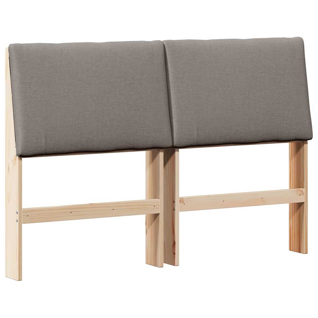 vidaXL Tapicerowane wezgłowie Ciemnoszary 150 cm Lite drewno sosnowe