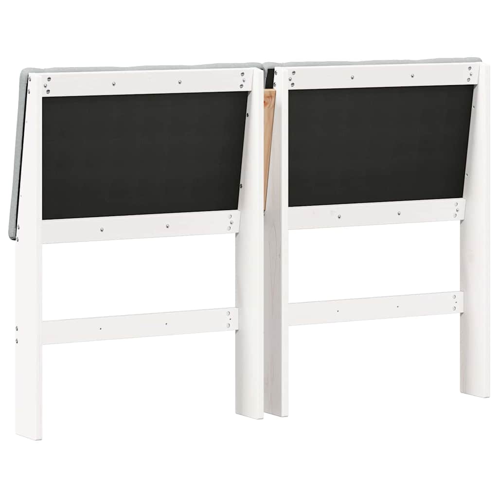 vidaXL Tapicerowane wezgłowie Jasnoszary 150 cm Lite drewno sosnowe