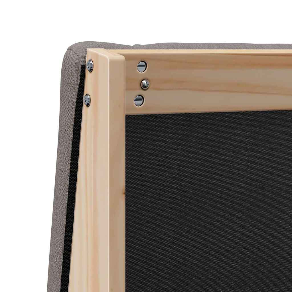 vidaXL Tapicerowane wezgłowie Ciemnoszary 120 cm Lite drewno sosnowe