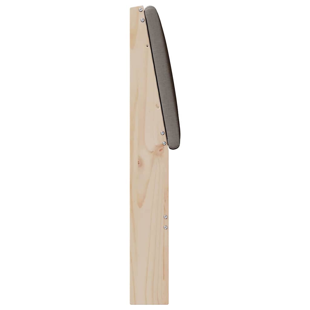 vidaXL Tapicerowane wezgłowie Ciemnoszary 120 cm Lite drewno sosnowe