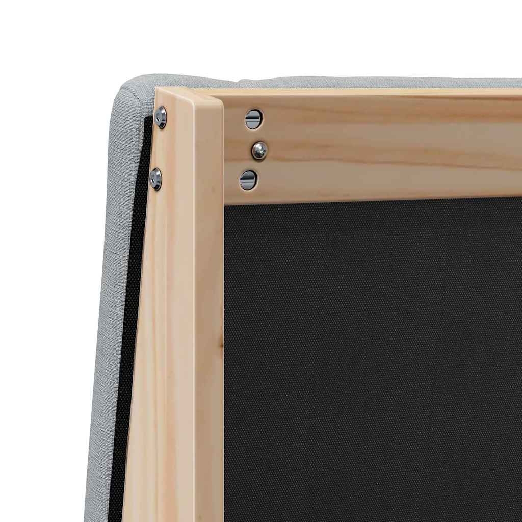 vidaXL Tapicerowane wezgłowie Jasnoszary 100 cm Lite drewno sosnowe