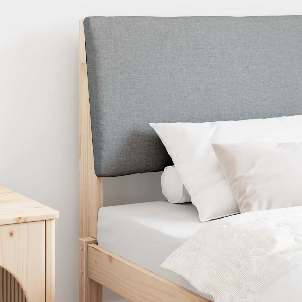 vidaXL Tapicerowane wezgłowie Jasnoszary 90 cm Lite drewno sosnowe