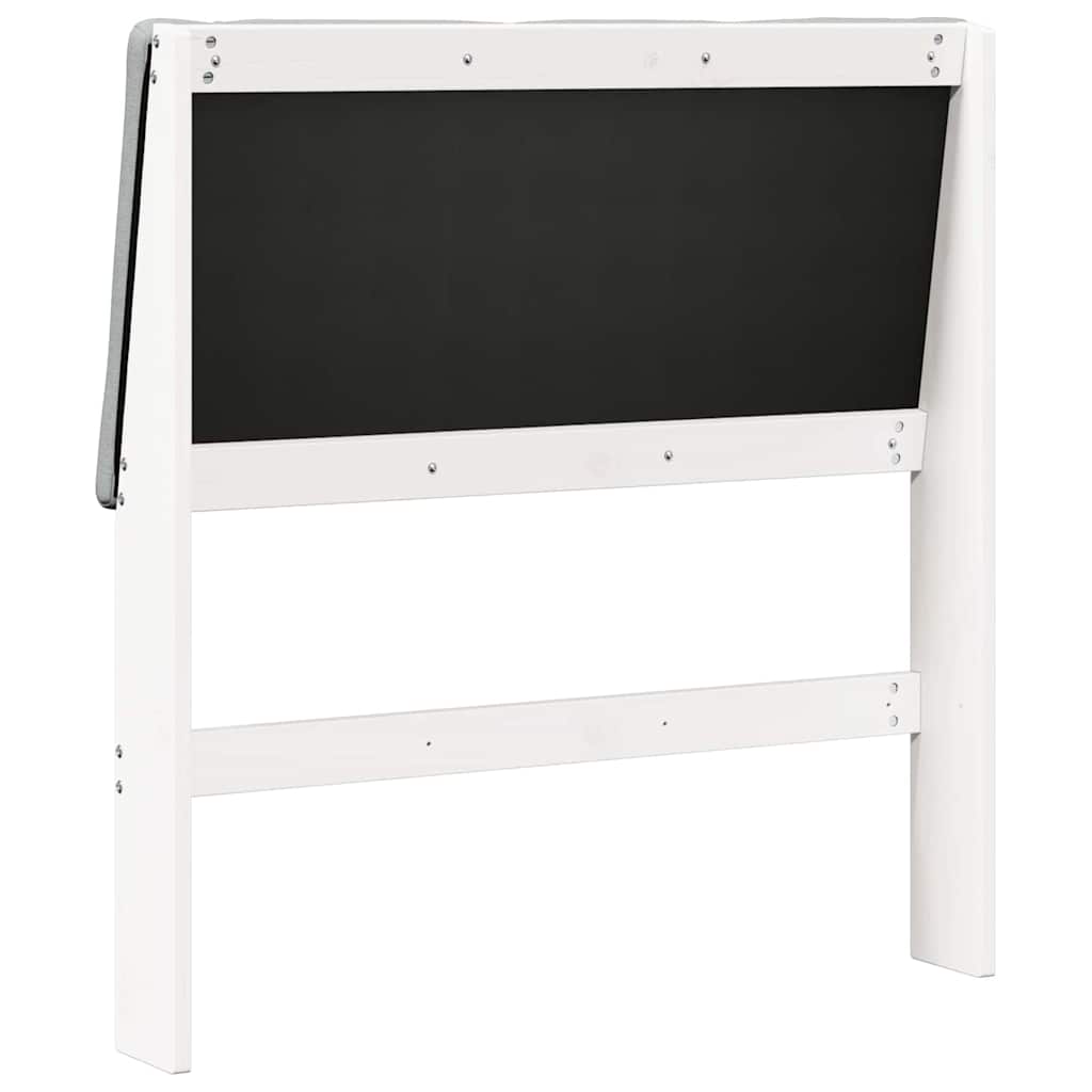 vidaXL Tapicerowane wezgłowie Jasnoszary 90 cm Lite drewno sosnowe