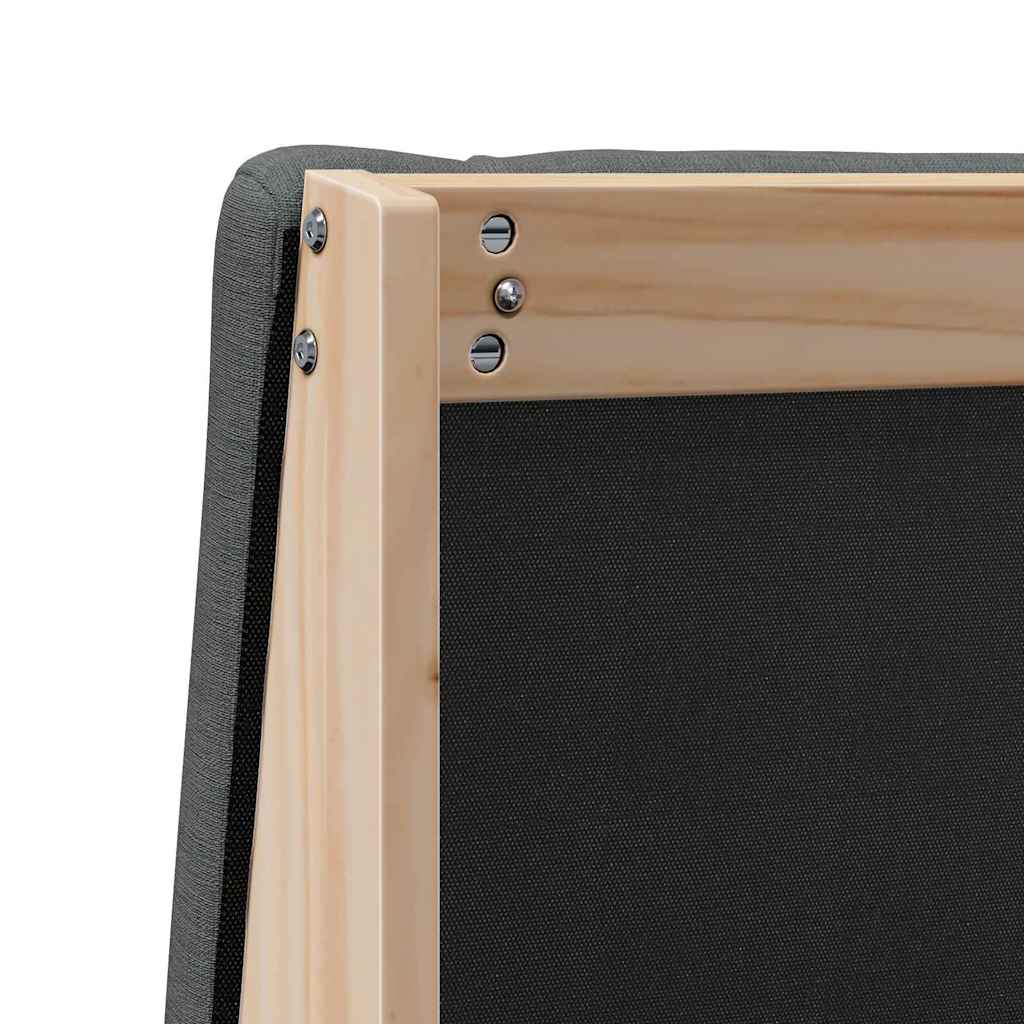 vidaXL Tapicerowane wezgłowie Ciemnoszary 80 cm Lite drewno sosnowe