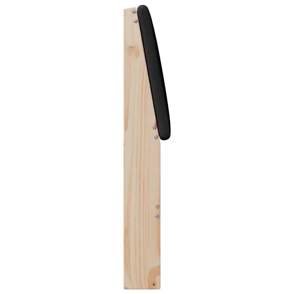 vidaXL Tapicerowane wezgłowie Czarny 80 cm Lite drewno sosnowe