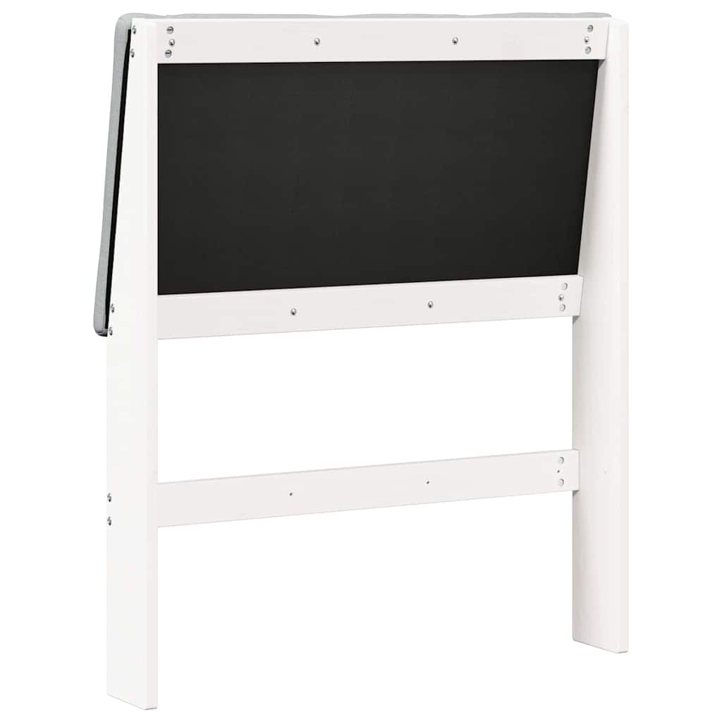 vidaXL Tapicerowane wezgłowie Jasnoszary 80 cm Lite drewno sosnowe