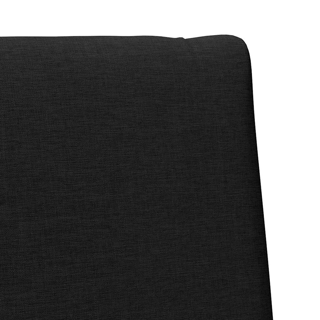 vidaXL Tapicerowane wezgłowie Czarny 75 cm Lite drewno sosnowe