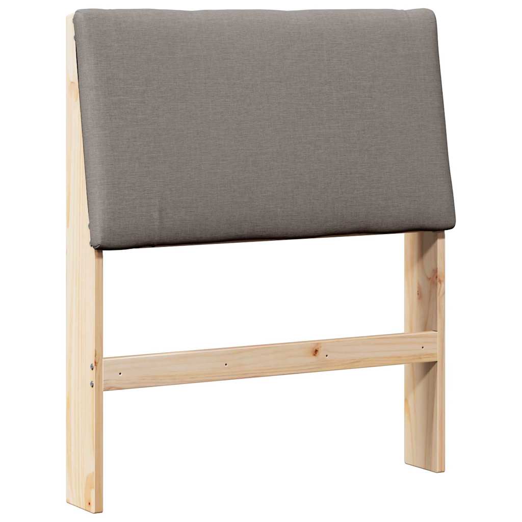 vidaXL Tapicerowane wezgłowie Ciemnoszary 75 cm Lite drewno sosnowe