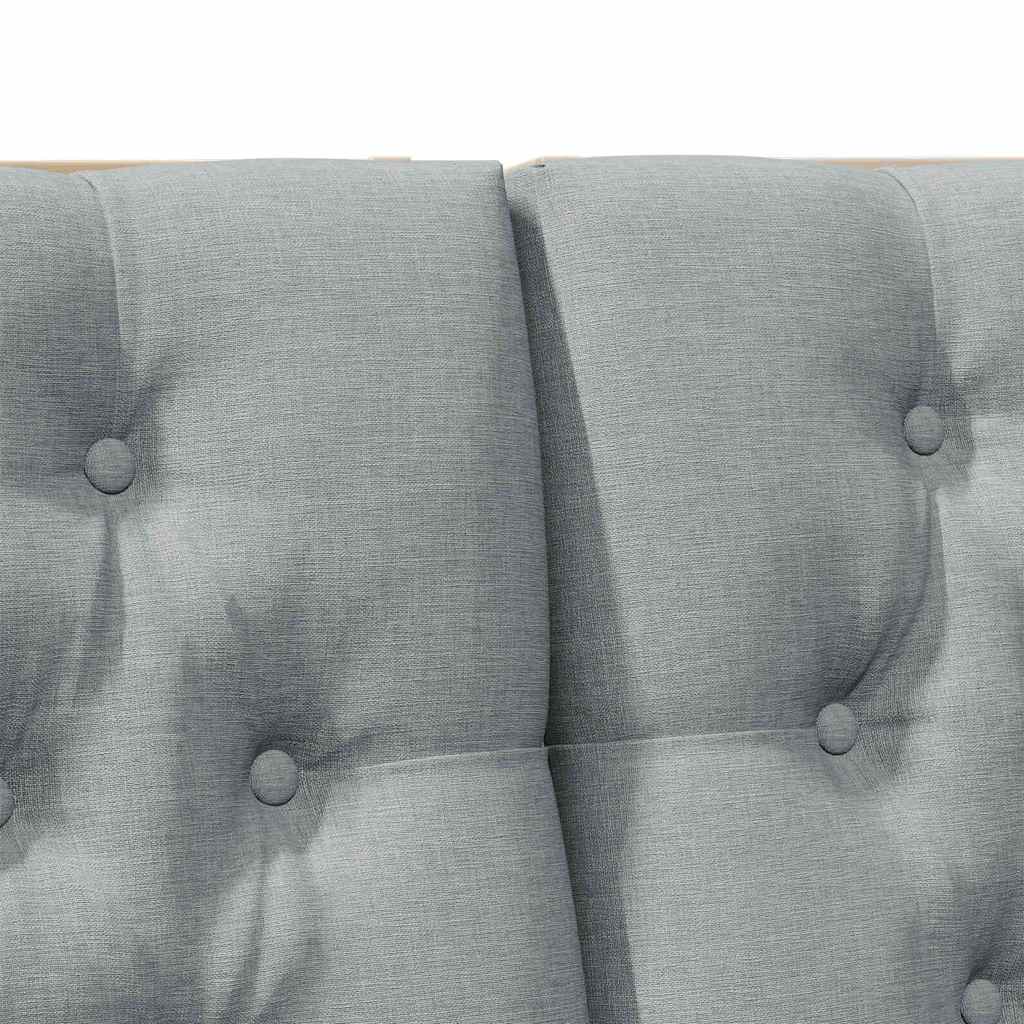 vidaXL Tapicerowane wezgłowie Jasnoszary 200 cm Lite drewno sosnowe