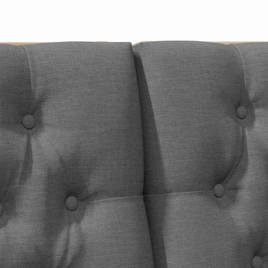 vidaXL Tapicerowane wezgłowie Ciemnoszary 200 cm Lite drewno sosnowe
