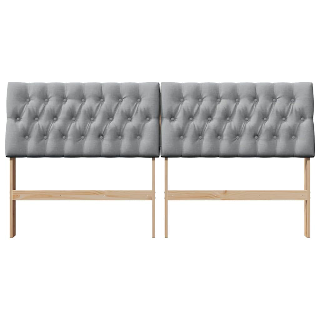 vidaXL Tapicerowane wezgłowie Jasnoszary 180 cm Lite drewno sosnowe