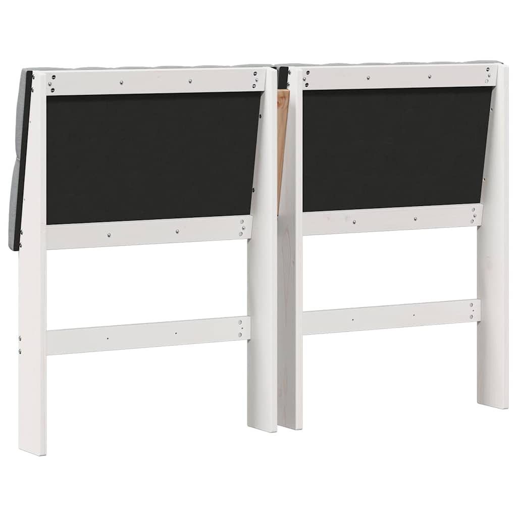 vidaXL Tapicerowane wezgłowie Jasnoszary 150 cm Lite drewno sosnowe
