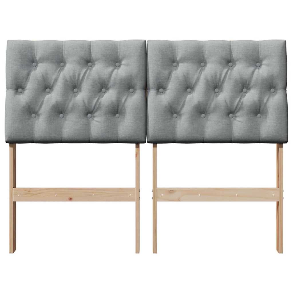 vidaXL Tapicerowane wezgłowie Jasnoszary 120 cm Lite drewno sosnowe