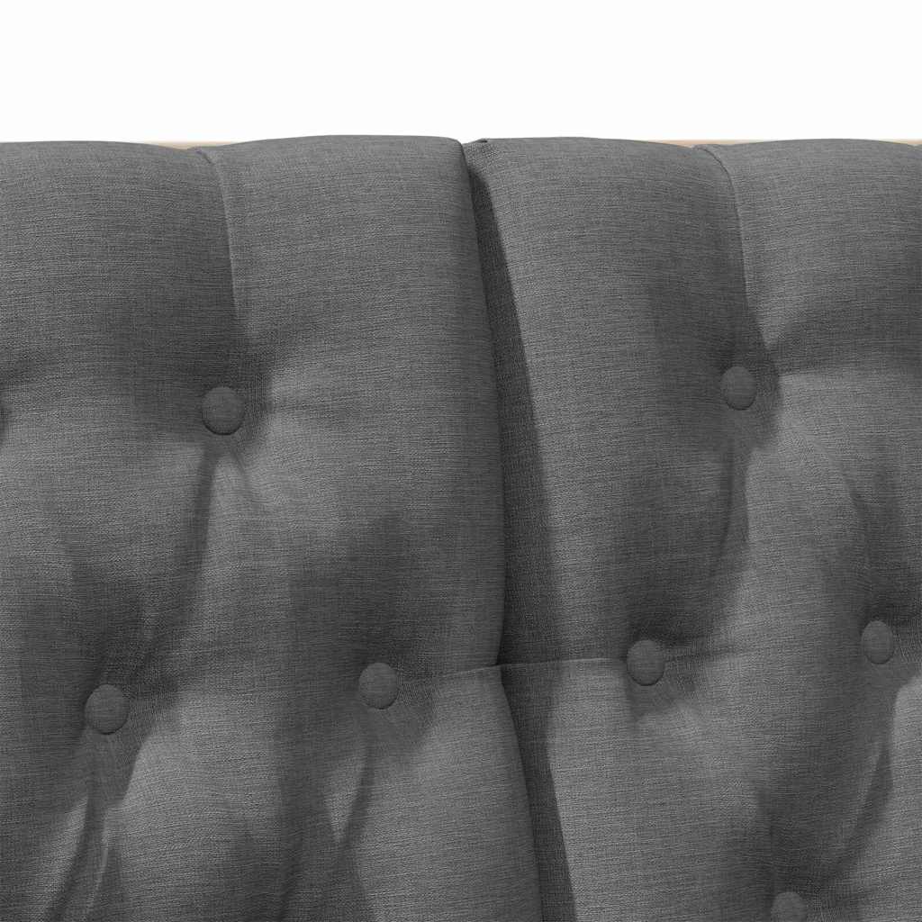 vidaXL Tapicerowane wezgłowie Ciemnoszary 120 cm Lite drewno sosnowe