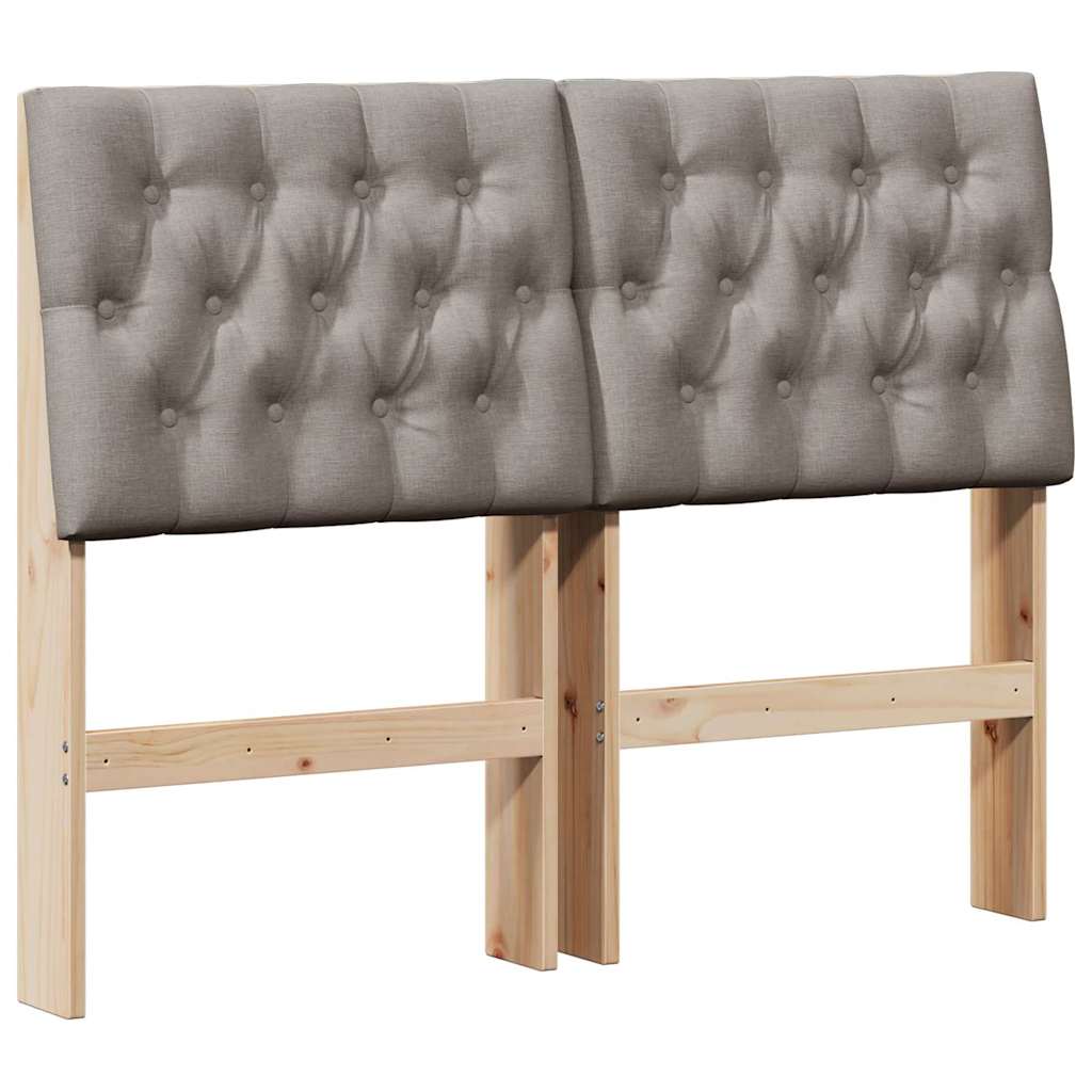 vidaXL Tapicerowane wezgłowie Ciemnoszary 120 cm Lite drewno sosnowe