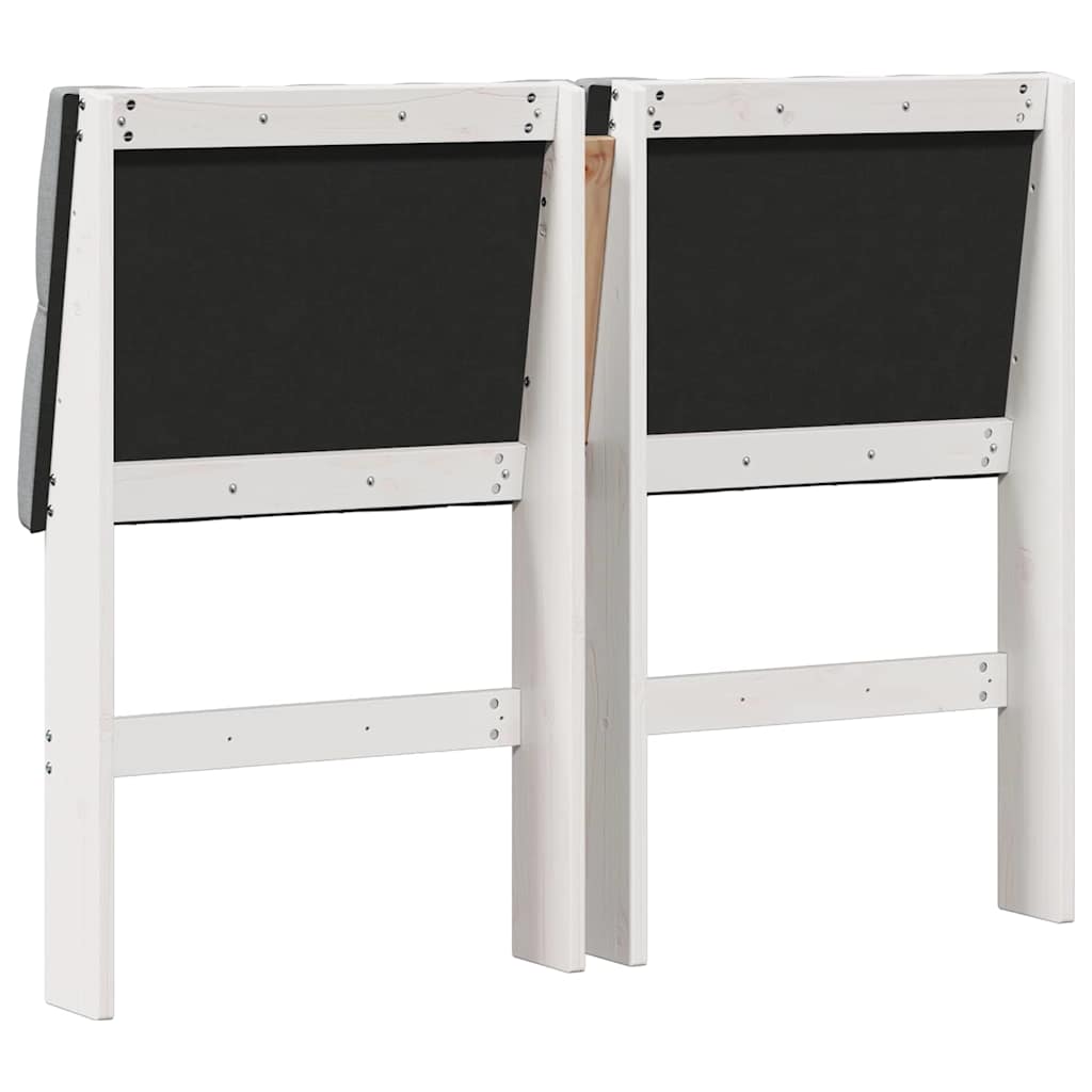 vidaXL Tapicerowane wezgłowie Jasnoszary 120 cm Lite drewno sosnowe