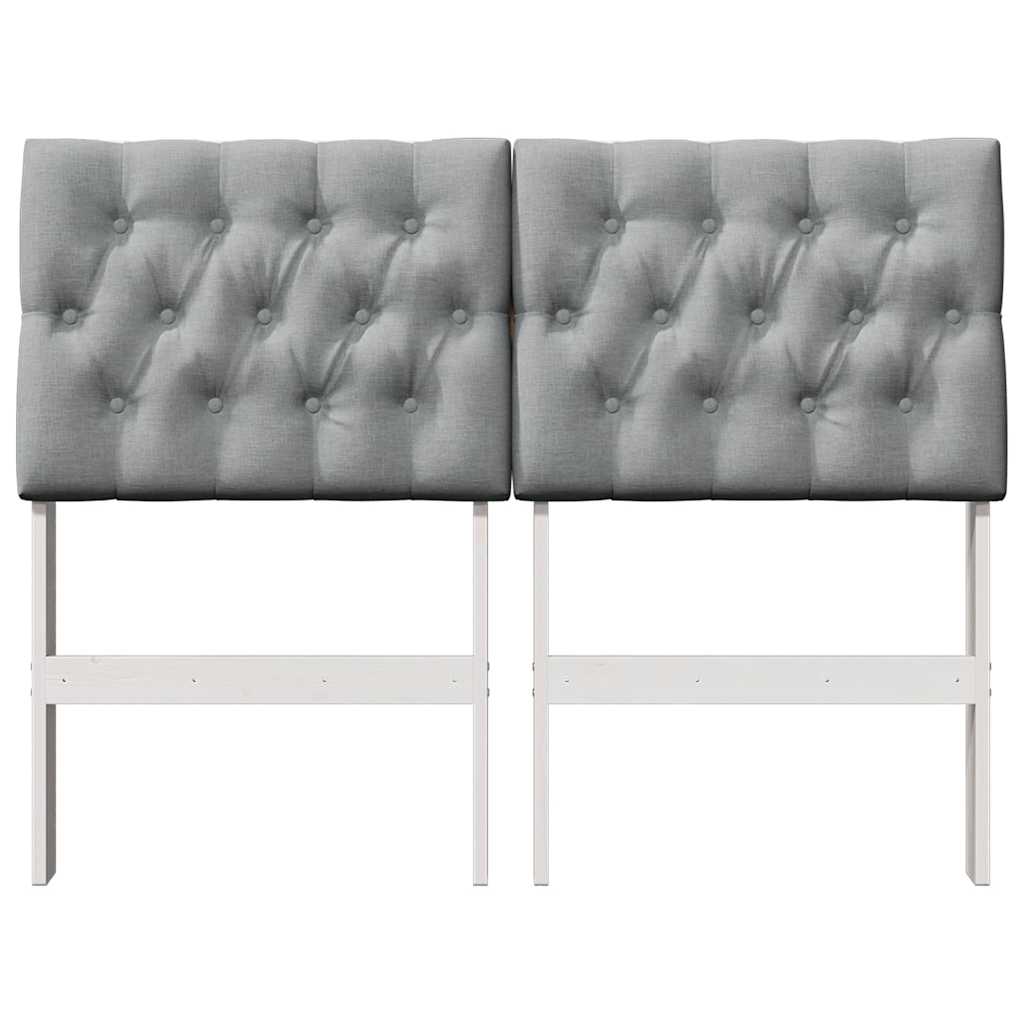 vidaXL Tapicerowane wezgłowie Jasnoszary 120 cm Lite drewno sosnowe