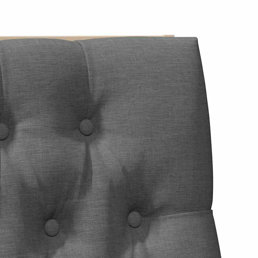 vidaXL Tapicerowane wezgłowie Ciemnoszary 100 cm Lite drewno sosnowe