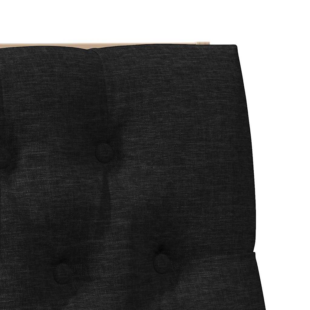 vidaXL Tapicerowane wezgłowie Czarny 100 cm Lite drewno sosnowe