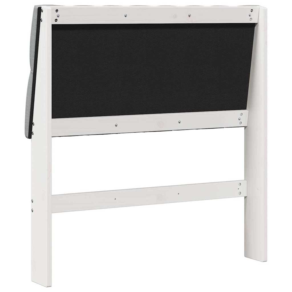 vidaXL Tapicerowane wezgłowie Jasnoszary 90 cm Lite drewno sosnowe
