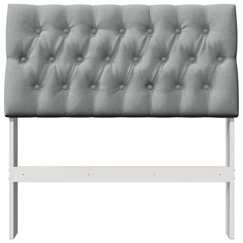 vidaXL Tapicerowane wezgłowie Jasnoszary 90 cm Lite drewno sosnowe
