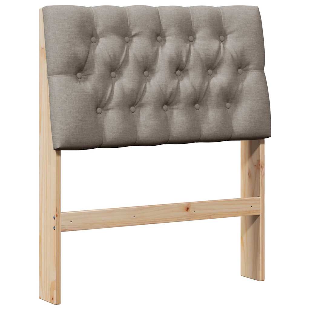 vidaXL Tapicerowane wezgłowie Ciemnoszary 80 cm Lite drewno sosnowe