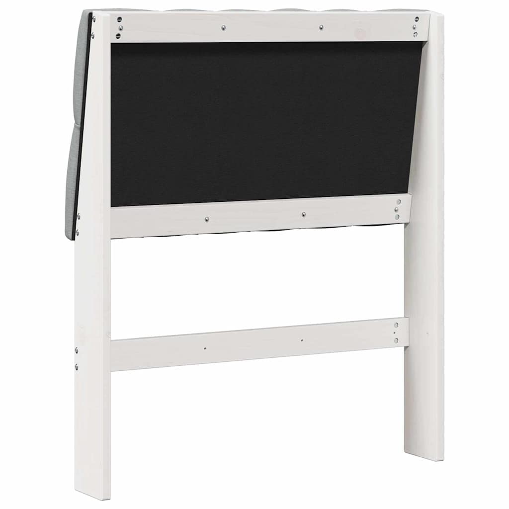 vidaXL Tapicerowane wezgłowie Jasnoszary 80 cm Lite drewno sosnowe