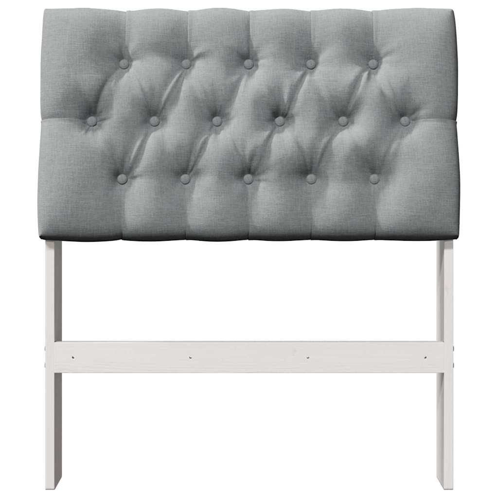 vidaXL Tapicerowane wezgłowie Jasnoszary 80 cm Lite drewno sosnowe