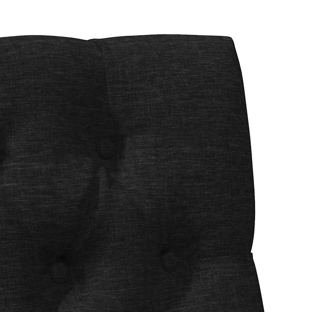 vidaXL Tapicerowane wezgłowie Czarny 75 cm Lite drewno sosnowe