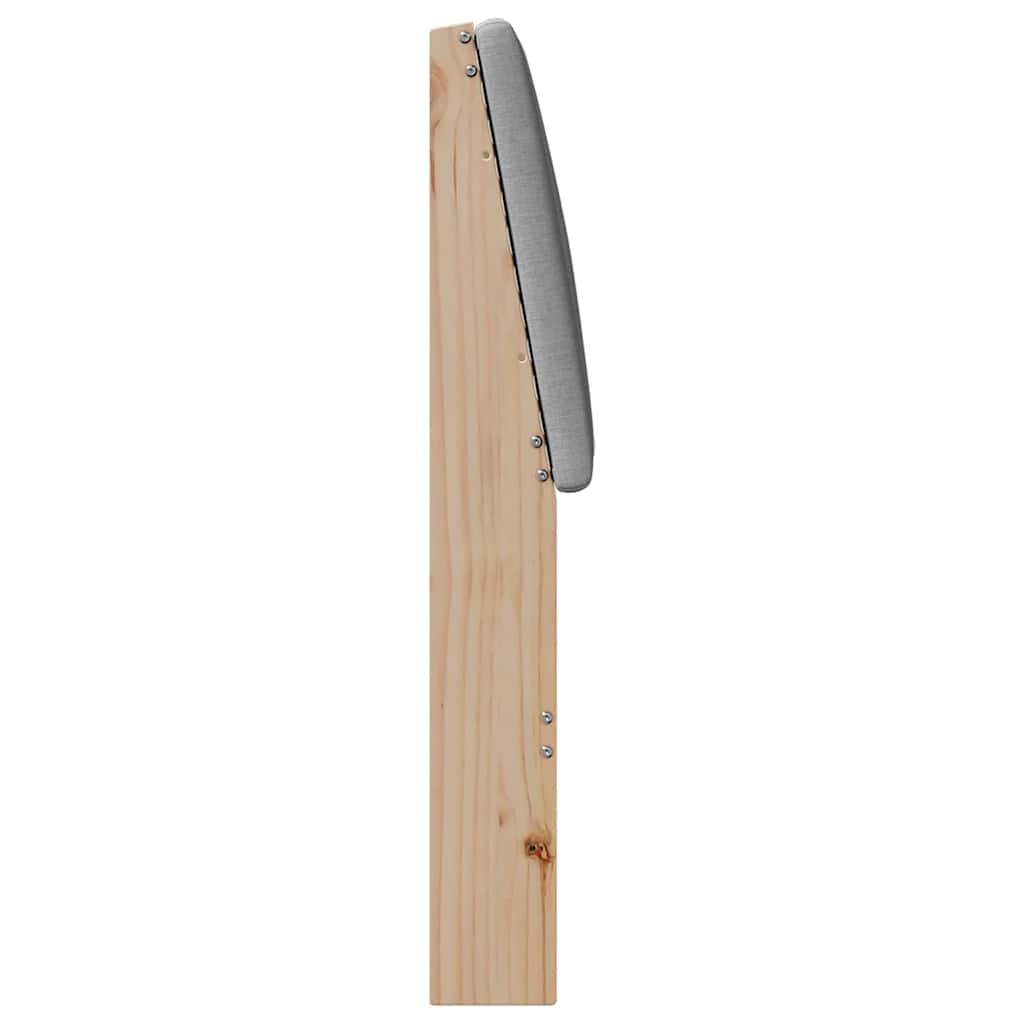 vidaXL Tapicerowane wezgłowie Jasnoszary 200 cm Lite drewno sosnowe