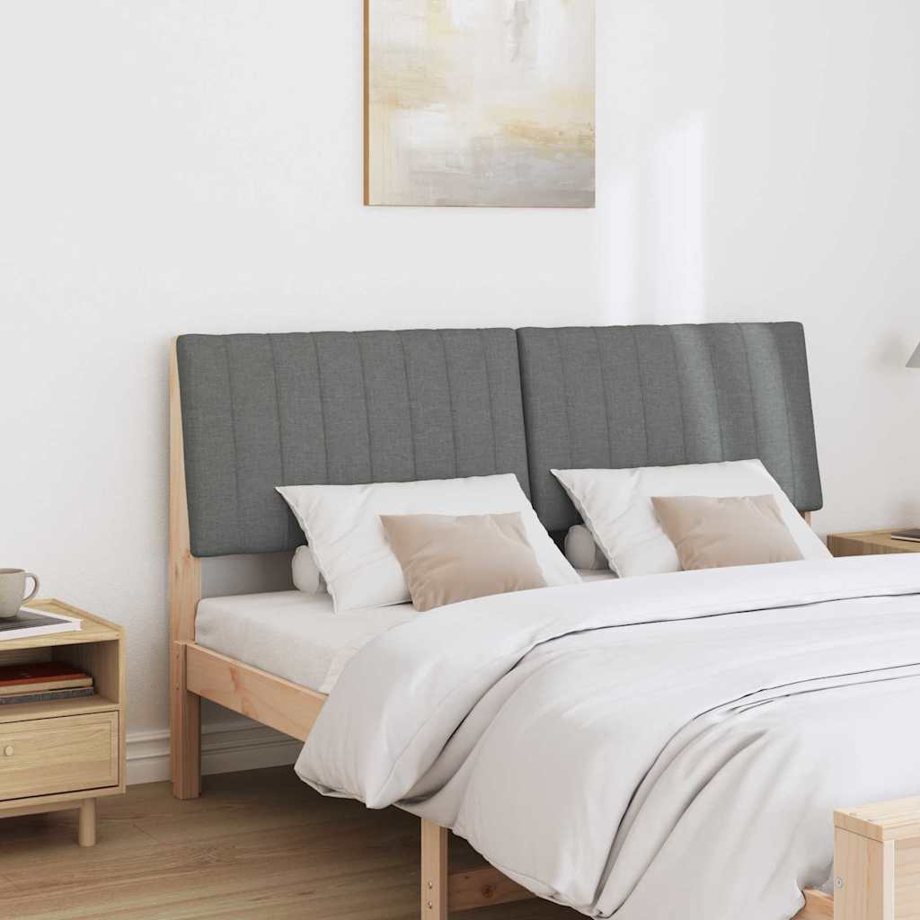vidaXL Tapicerowane wezgłowie Ciemnoszary 150 cm Lite drewno sosnowe