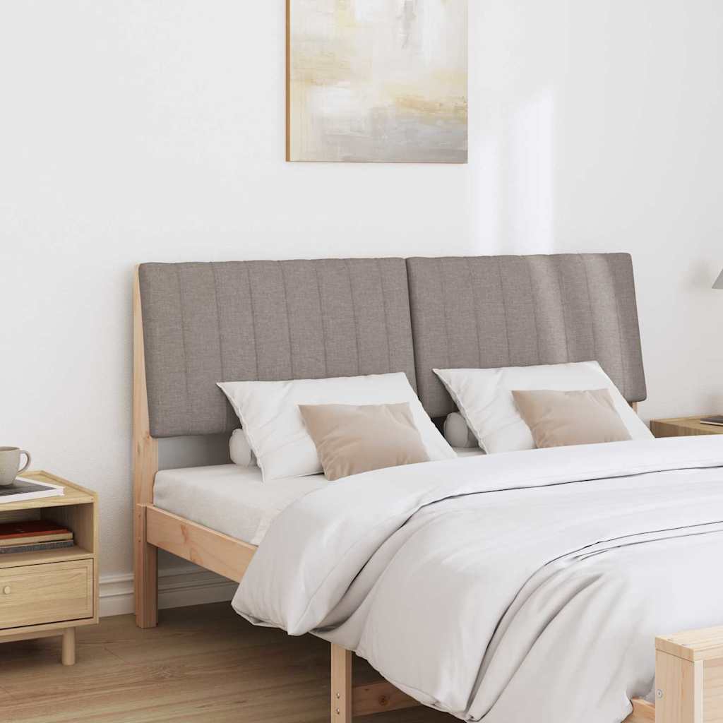 vidaXL Tapicerowane wezgłowie Ciemnoszary 150 cm Lite drewno sosnowe