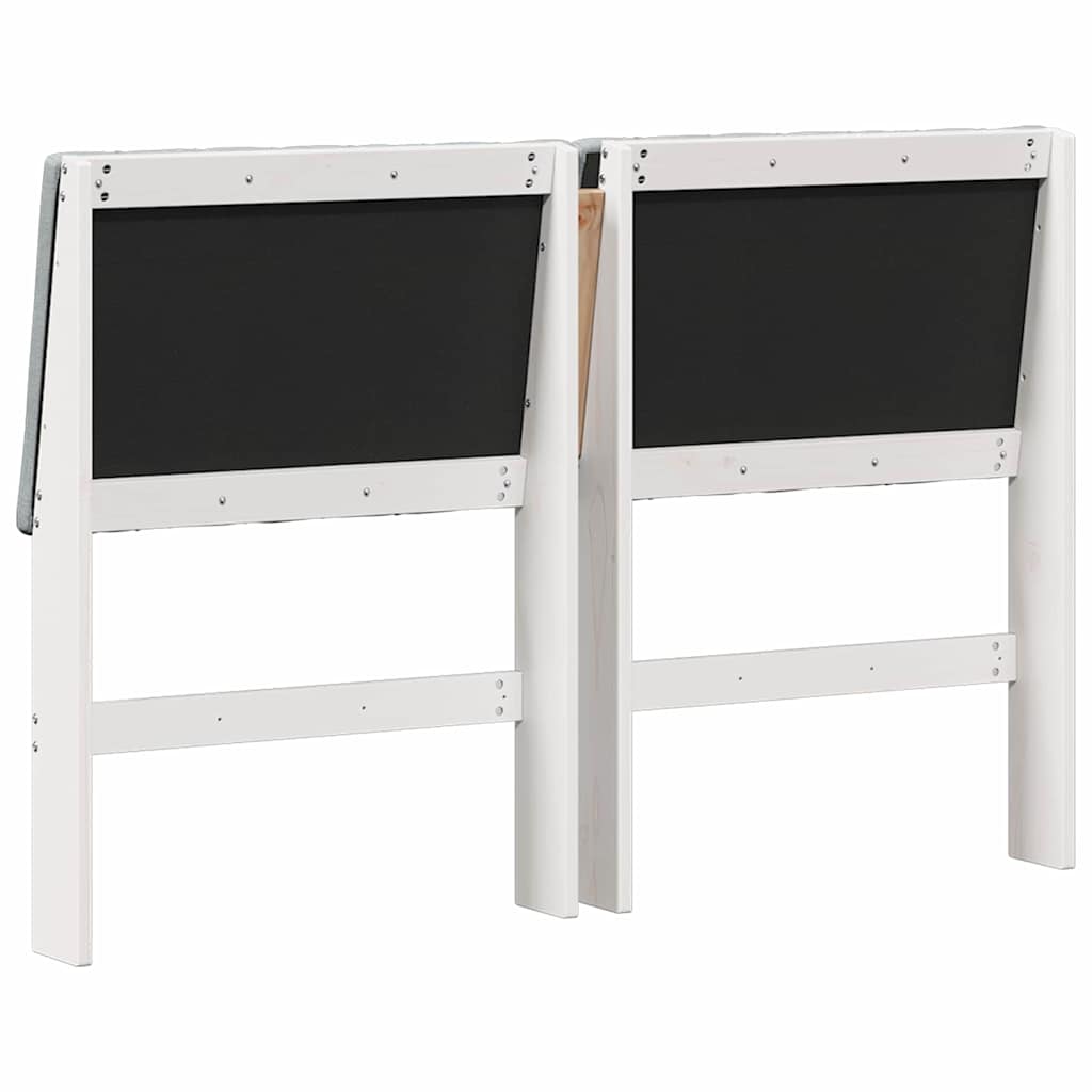 vidaXL Tapicerowane wezgłowie Jasnoszary 140 cm Lite drewno sosnowe